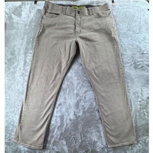 Lee Extreme Motion Pants Mens 44x32 Straight Taper Khaki Stretch Casual Work